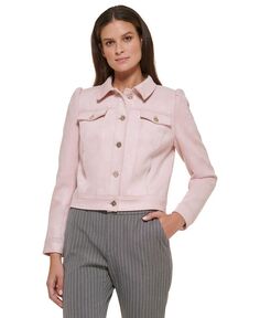 Женская куртка с пышными плечами и пуговицами спереди Tommy Hilfiger, розовый