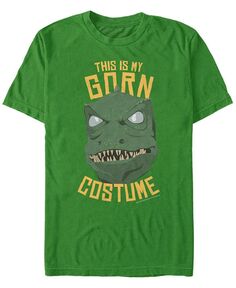 Мужской костюм Горна на Хеллоуин Star Trek, футболка с короткими рукавами Fifth Sun, зеленый