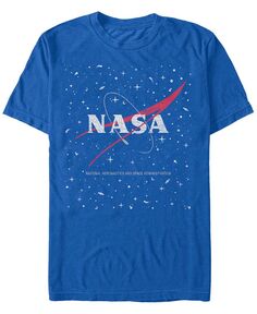 Мужская футболка с короткими рукавами и логотипом NASA Star Base Fifth Sun, синий