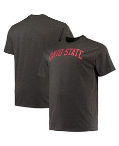 Мужская темно-серая футболка с логотипом команды Ohio State Buckeyes Big and Tall Arch Team Champion, серый