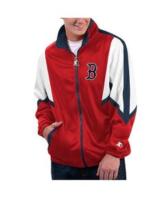 Мужская красная куртка Boston Red Sox Lead Runner с молнией во всю длину Starter, красный