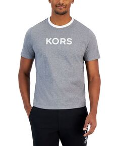 Мужская футболка с коротким рукавом и логотипом с круглым вырезом Michael Kors, серый