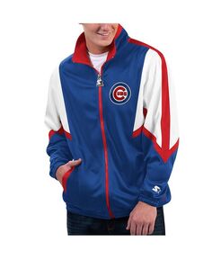 Мужская куртка Royal Chicago Cubs Lead Runner с молнией во всю длину Starter, синий