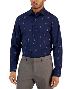 Мужская классическая рубашка приталенного кроя с грибным принтом Bar III, мультиколор