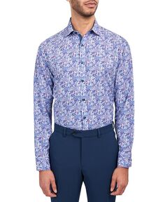 Мужская классическая рубашка обычного кроя с узором пейсли Performance Society of Threads, синий