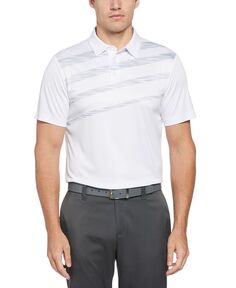 Мужская рубашка-поло для гольфа спортивного кроя с асимметричной полоской космического цвета PGA TOUR, белый