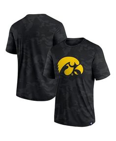 Мужская черная фирменная футболка с камуфляжным логотипом Iowa Hawkeyes Fanatics, черный
