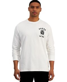 Мужская рубашка с готическим логотипом Los Angeles и графическим рисунком GUESS, тан/бежевый