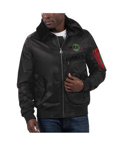 Мужская черная атласная куртка на молнии с полной молнией San Francisco Giants Black History Month x Ty Mopkins Starter, черный