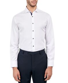 Мужская классическая рубашка с однотонной текстурой Michelsons of London Society of Threads, цвет White