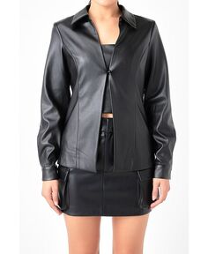 Комплект женской куртки из искусственной кожи Grey Lab, черный