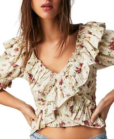 Женский топ любимой девушки Free People, белый