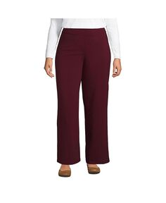 Женские широкие брюки больших размеров со средней посадкой и широкими штанинами с изображением морской звезды Lands&apos; End, красный