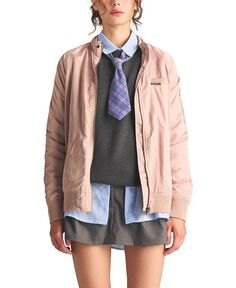 Женская стираная атласная куртка-бойфренд Members Only, розовый