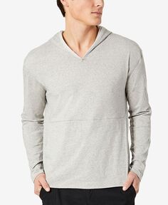 Мужской пуловер узкого кроя с капюшоном Kenneth Cole, серый