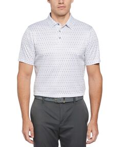 Мужская рубашка-поло для гольфа с принтом спортивного кроя Regimental Golf Performance PGA TOUR, белый