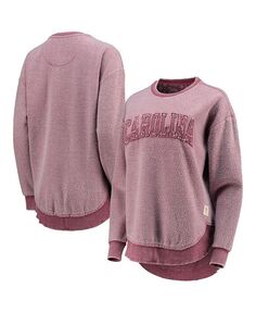 Женский пуловер с пончовилем и потертостями South Carolina Gamecocks гранатового цвета с эффектом потертости Pressbox, красный
