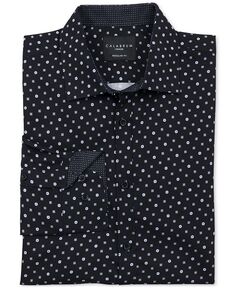 Мужская классическая рубашка стандартного кроя Micro-Geo Calabrum, черный