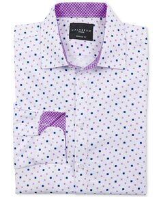 Мужская классическая рубашка стандартного кроя Micro-Geo Calabrum, фиолетовый