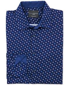 Мужская классическая рубашка стандартного кроя Micro-Geo Calabrum, синий
