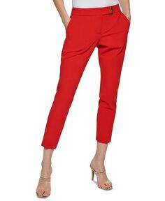 Миниатюрные брюки прямого кроя DKNY, красный