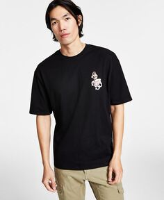 Мужская футболка с графическим логотипом West Coast Pinup GUESS, черный