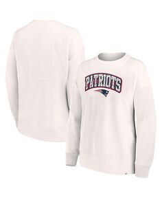 Женский белый пуловер с логотипом New England Patriots Leopard Team Fanatics, белый