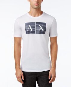 Мужская футболка Foundation Triangulation Armani Exchange, белый