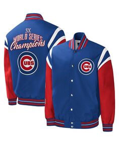Мужская университетская куртка с длинными кнопками, обладательница титула Royal Chicago Cubs G-III Sports by Carl Banks, синий