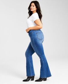 Модные джинсы больших размеров с пышной юбкой и расклешенными штанинами без застежки Celebrity Pink, цвет Love Songs
