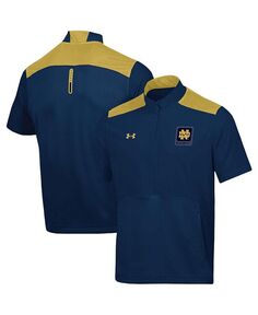 Мужская темно-синяя куртка с молнией до половины длины Notre Dame Fighting Irish Motive Under Armour, синий