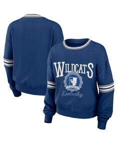 Женский рваный пуловер в винтажном стиле Royal Kentucky Wildcats WEAR by Erin Andrews, синий