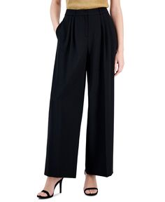 Женские широкие брюки со складками спереди Tahari ASL, черный