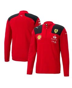 Мужская красная трикотажная куртка с полумолнией до половины Scuderia Ferrari Team Puma, красный