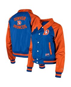Женская куртка на кнопках Royal Denver Broncos Coaches реглан New Era, синий