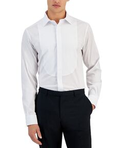 Мужская классическая рубашка приталенного кроя с нагрудником Alfani, белый