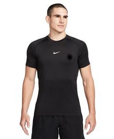 Мужская футболка Pro Slim-Fit Dri-FIT с короткими рукавами Nike, черный