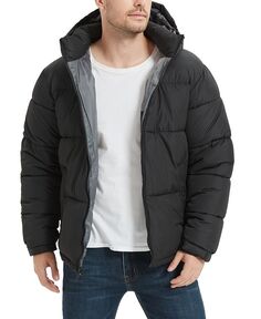 Мужская стеганая куртка-пуховик на молнии спереди с капюшоном Hawke &amp; Co., черный