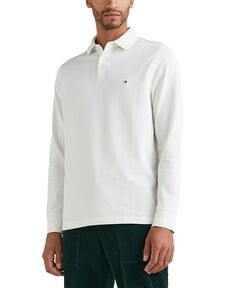 Мужская рубашка-поло обычного кроя 1985 года с длинными рукавами Tommy Hilfiger, белый