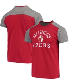 Мужская ярко-серая футболка San Francisco 49Ers Gridiron Classics Field Goal Slub Majestic, красный