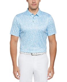 Мужская рубашка-поло для гольфа с текстурным принтом и короткими рукавами PGA TOUR, белый