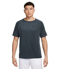 Мужская футболка свободного кроя для фитнеса Dri-FIT с короткими рукавами Nike, цвет Deep Jungle/black