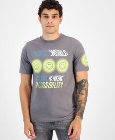 Мужская футболка с рисунком New Possibility SmileyWorld, серый