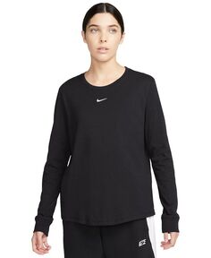 Женская спортивная одежда Premium Essentials Футболка с длинными рукавами Nike, черный
