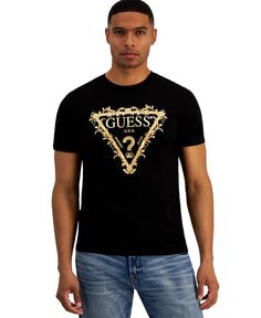 Мужская футболка с треугольным логотипом GUESS, черный