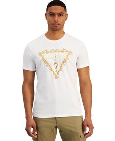 Мужская футболка с треугольным логотипом GUESS, белый