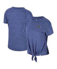 Женская футболка Royal Distressed Florida Gators Finalists с завязкой спереди Colosseum, синий