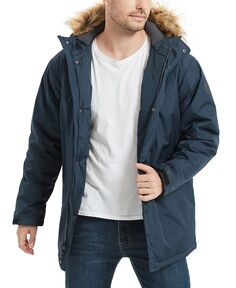 Мужская куртка для подводного плавания с молнией во всю длину и отделкой из искусственного меха на капюшоне Hawke &amp; Co., синий