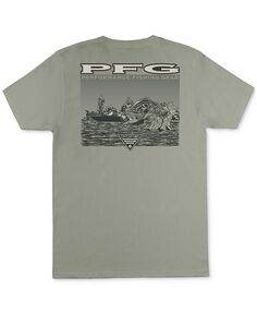 Мужская футболка Sadler с короткими рукавами и рисунком PFG Columbia, тан/бежевый