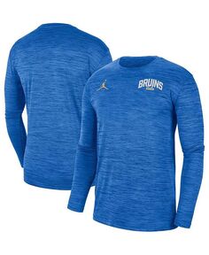 Мужская брендовая синяя футболка с длинным рукавом UCLA Bruins Sideline Game Day Velocity Performance Jordan, синий
